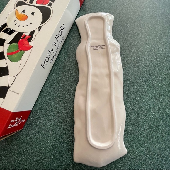 Fitz And Floyd Snowman Elongated Serving Tray - Picture 7 of 9